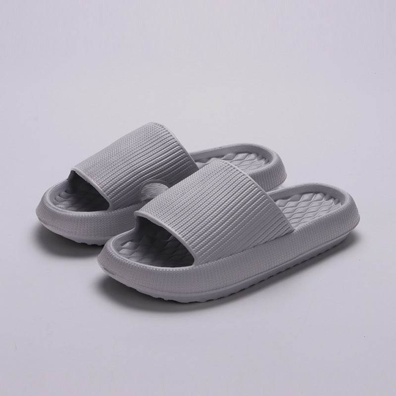 Summer EVA Slippers Solid Color Rhombus Stripe Anti-slip Slippers New Women's Home Shoes - ProTrendyz