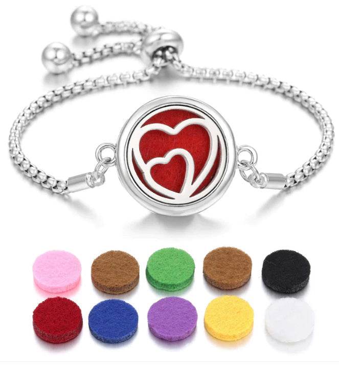 2024 New Kaleidoscope Aromatherapy Bracelet Perfume Essential Oil Diffuser Locket Bracelet Charms Women Aroma Diffuser Jewelry - ProTrendyz