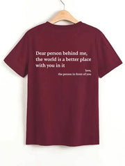 New Fashion Womens Letter T-Shirt Round Neck Short Sleeve Slogan Tee Top - ProTrendyz