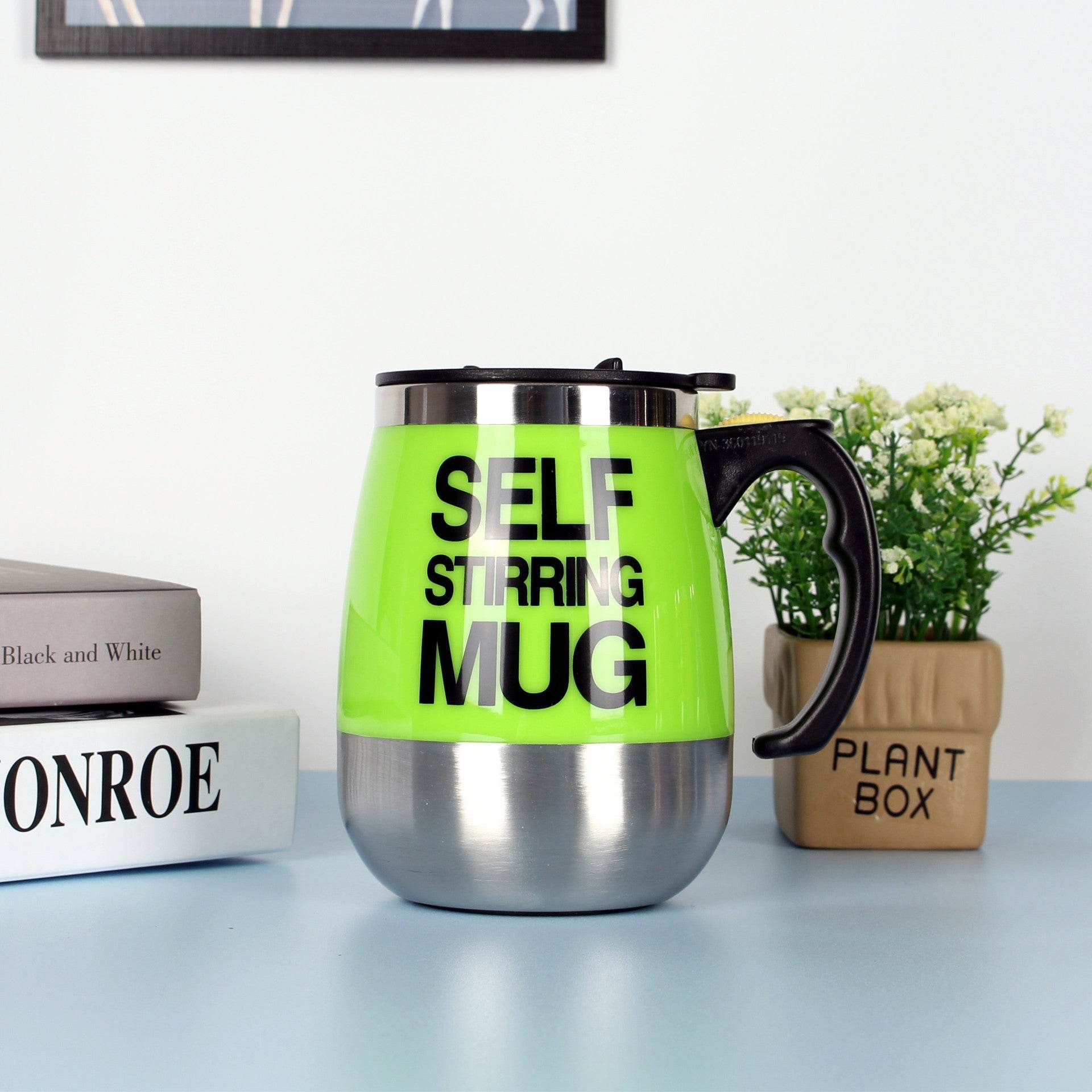 Electric Self Stirring Coffee Mug Cup Stainless Steel Automatic Self Mixing & Spinning Home Office Travel Mixer Milk Whisk Cup - ProTrendyz