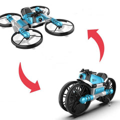 WiFi FPV RC Drone Motorcycle 2 in 1 Foldable Helicopter Camera 0.3MP Altitude Hold RC Quadcopter Motorcycle Drone 2 in 1 Dron - ProTrendyz