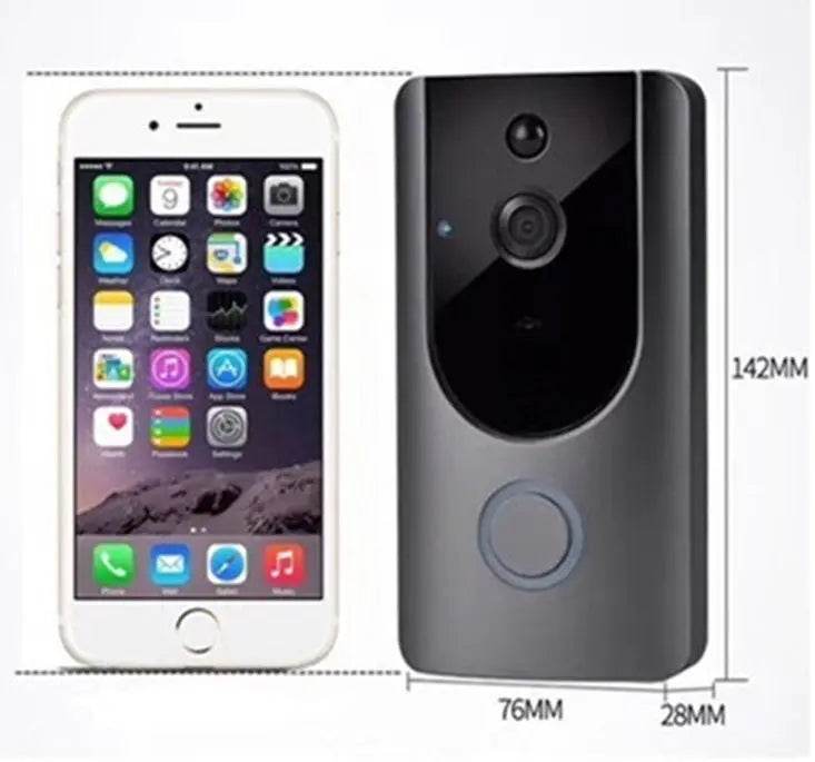Smart WiFi Video Doorbell Camera Visual Intercom With Chime Night Vision IP Door Bell Wireless Security Camera - ProTrendyz