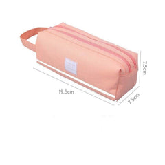 Canvas Double-Layer Stationery Box For Junior High School Students - ProTrendyz