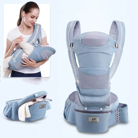 Ergonomic Baby Carrier Infant Baby Hipseat Carrier 3 In 1 Front Facing Ergonomic Kangaroo Baby Wrap Sling - ProTrendyz