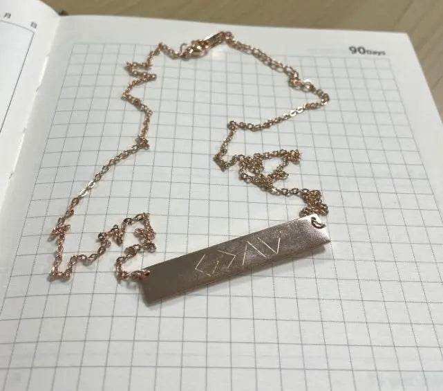 European And American Fashion One Word Horizontal Bar Pendant Necklace US - ProTrendyz