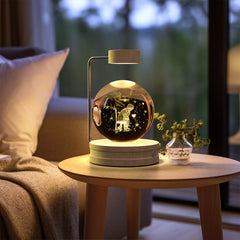 Crystal Ball Cosmic Dinosaur Indoor Night Light USB Power Warm Bedside Light Birthday Gift Night Lamp ProTrendyz