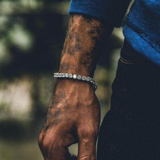 Hip Hop Bracelet Iced Out Single Row Rhinestones Chain Bling Tennis Charm Bracelets Zirconia Bracelets Link Chain Jewelry - ProTrendyz