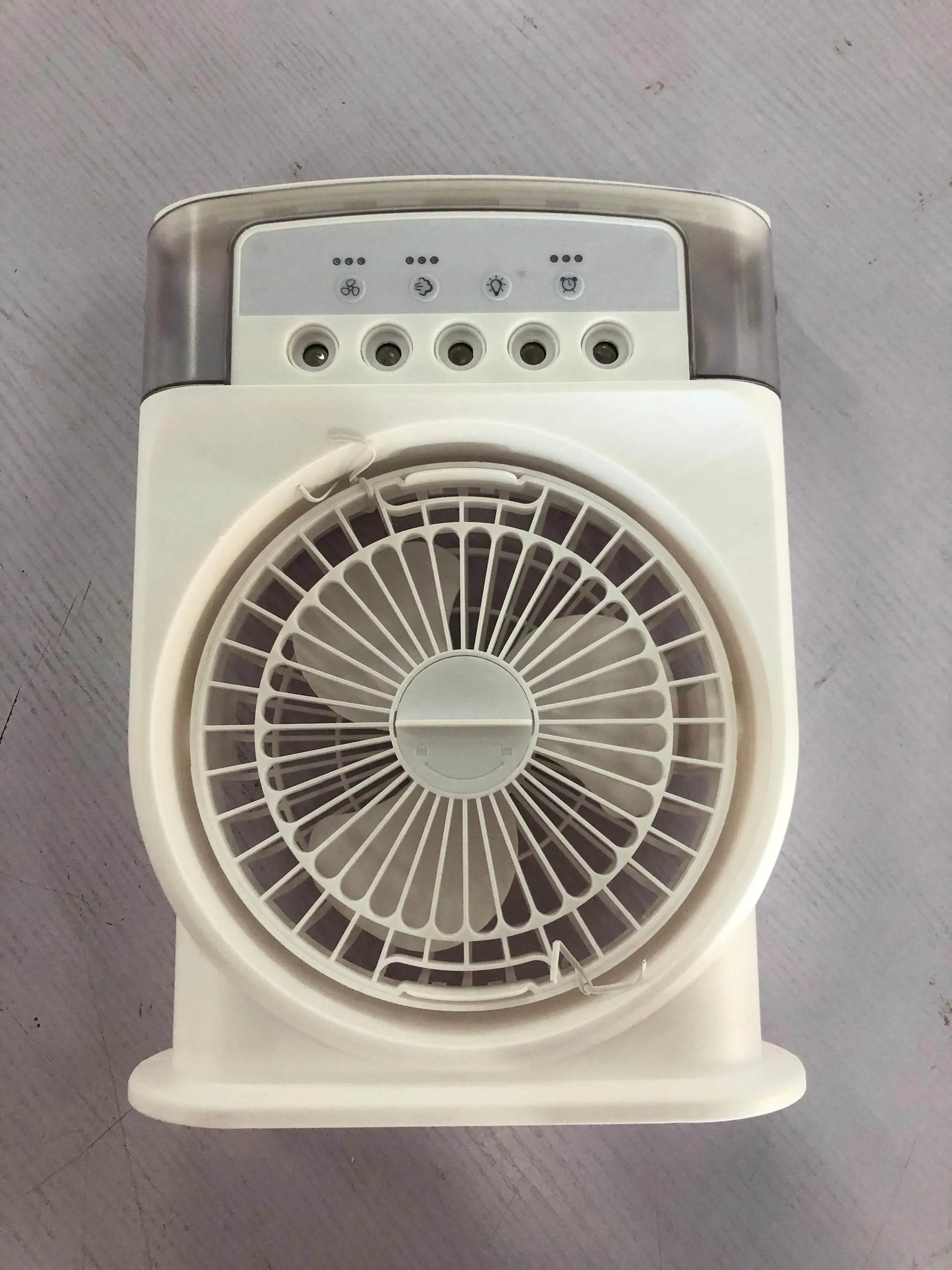 Portable USB Air Conditioner Cooling Fan With 5 Sprays 7 Color Light 600ML Water Tank Spray Mist Air Cooler Humidifiers - ProTrendyz