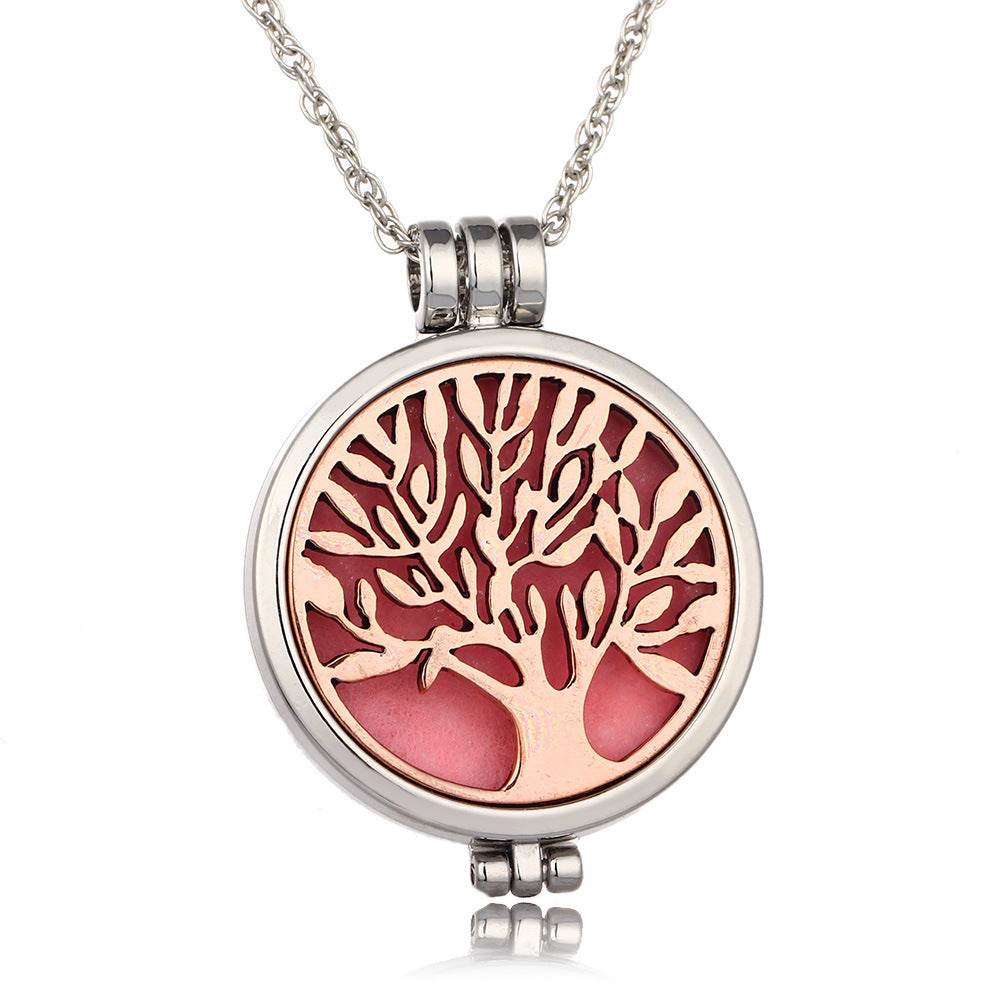 Luminous Life Tree phase box aromatherapy necklace canthe luminous fragrance divergent Necklace manufacturer direct selling - ProTrendyz