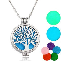 Luminous Life Tree phase box aromatherapy necklace canthe luminous fragrance divergent Necklace manufacturer direct selling - ProTrendyz