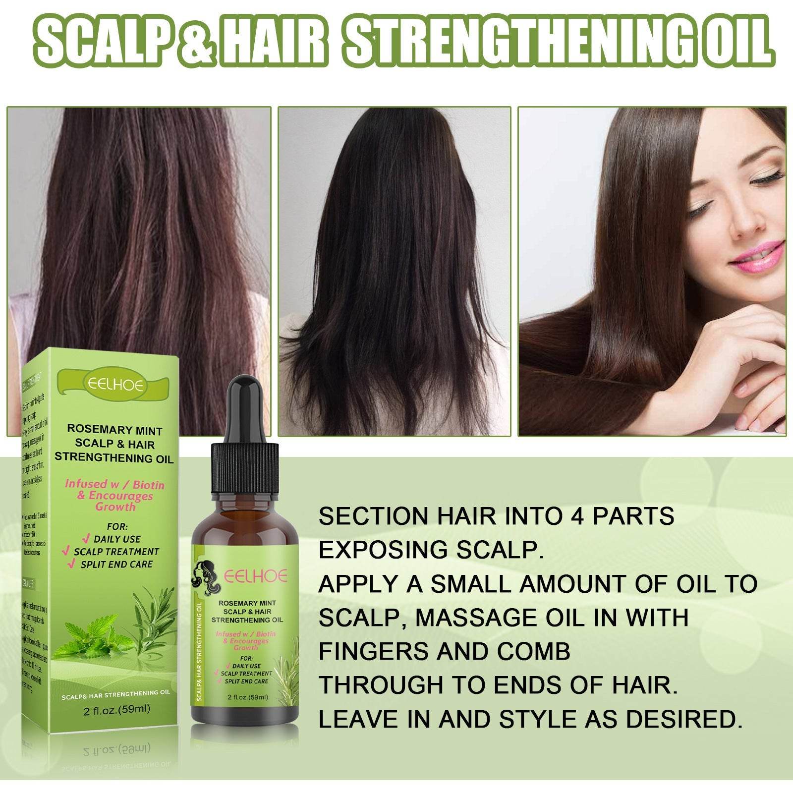 Rosemary Mint Hair Growth Fluid Scalp Massage - ProTrendyz