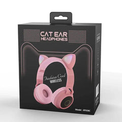 LED Light Cat Ear Headphones Wireless Bluetooth 5.0 Headset Portable Foldable Kids Headphone With Microphone Best Gift - ProTrendyz