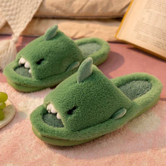 Shark Slippers Fluffy Slippers For Women Couple House Shoes Winter - ProTrendyz