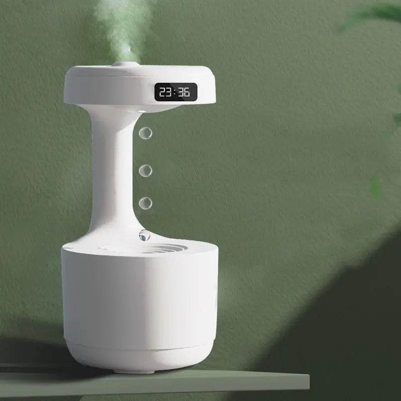 Bedroom Anti-Gravity Humidifier With Clock Water Drop Backflow Aroma Diffuser Dry Nose Large Capacity Office Bedroom Mute Heavy Fog Household Sprayer US - ProTrendyz