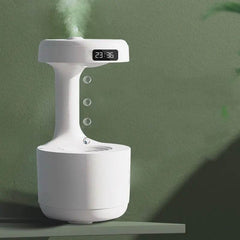 Bedroom Anti-Gravity Humidifier With Clock Water Drop Backflow Aroma Diffuser Dry Nose Large Capacity Office Bedroom Mute Heavy Fog Household Sprayer US - ProTrendyz