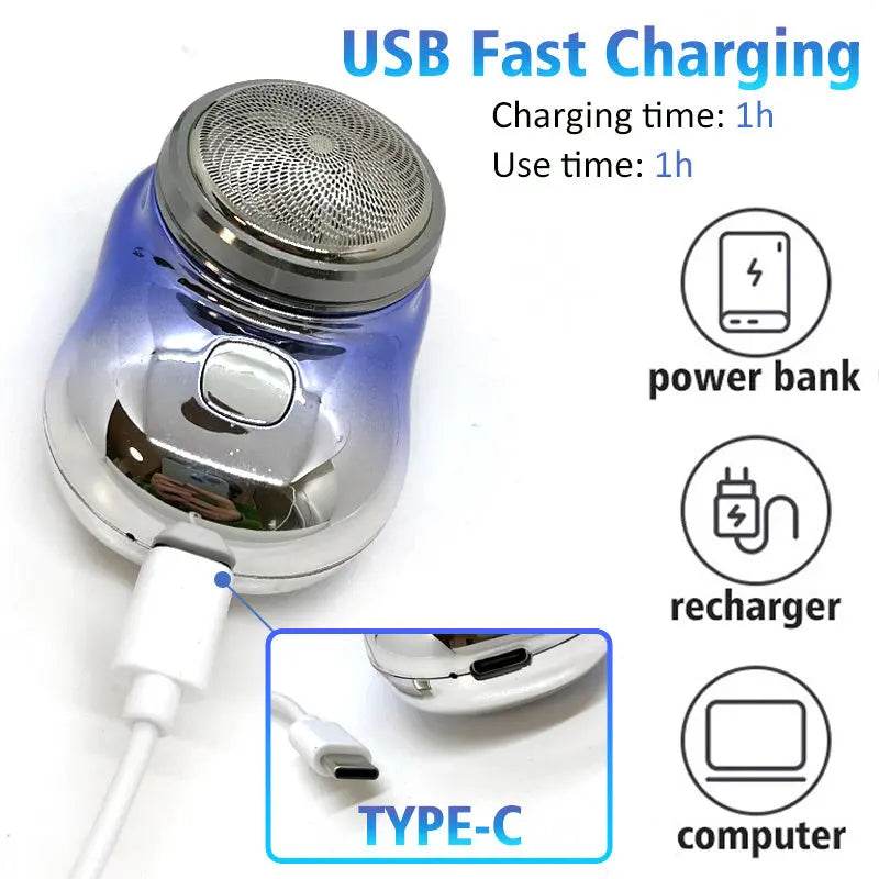 Mini Portable Face Cordless Shavers Rechargeable USB Electric Shaver Wet & Dry Painless Small Size Machine Shaving For Men - ProTrendyz