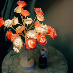 Rose Flower Lamp USB Battery Operated LED Table Lamp Bonsai Tree Night Lights Garland Bedroom Decoration Lights Home Decor - ProTrendyz