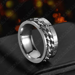 Roman Letter Rotatable Chain Rings Men Digital Titanium Steel RingFor Couple High Quality Multifunctional Bottle Opener Ring Spinner Jewelry Punk Gifts US - ProTrendyz