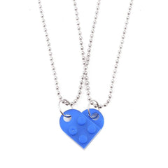 Valentines Day Gift New Jewelry Heart Necklace Love Stitching Acrylic Couple Necklace Valentines Jewelry - ProTrendyz