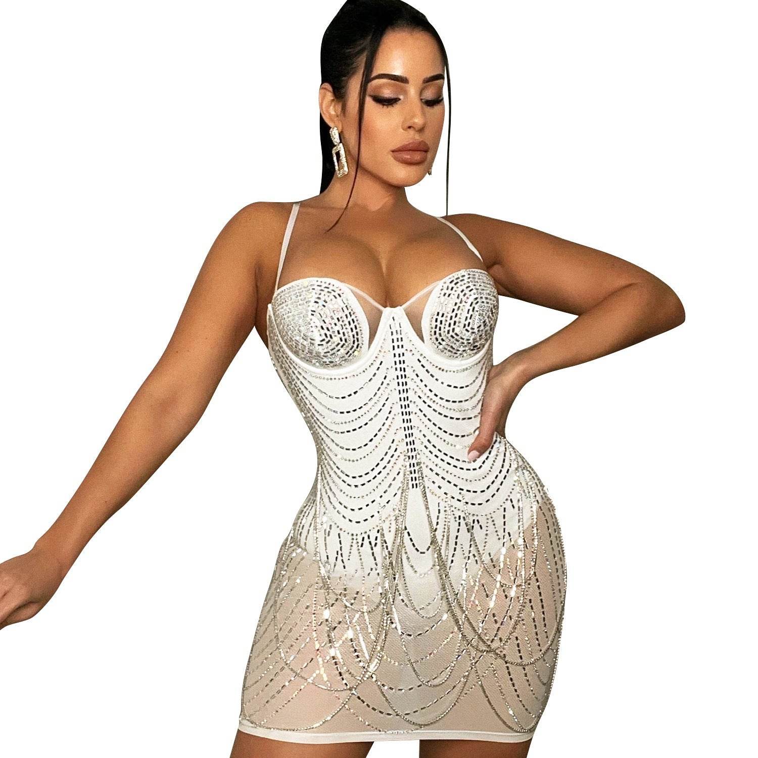 Women's Fashion Personality Tassel Suspender Dress For Party - ProTrendyz