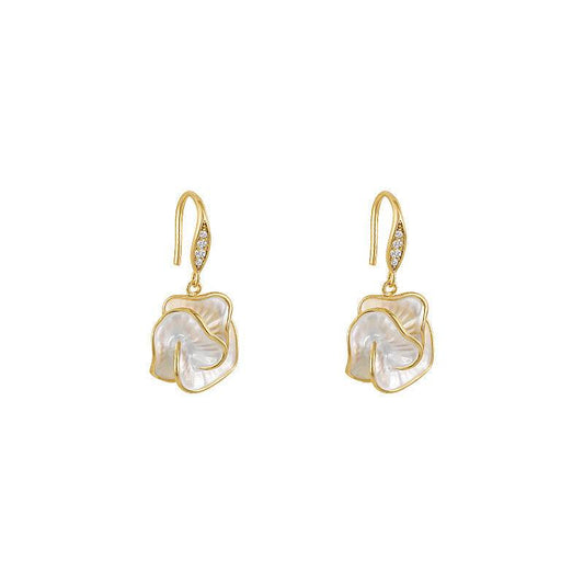 Women's Summer Light Luxury Camellia Flower Earrings - ProTrendyz