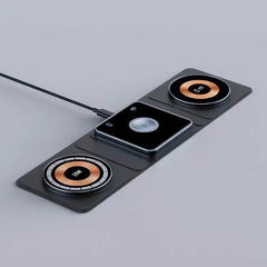 3 IN 1 Magnetic Folding Wireless Charger Station For IPhone Transparent Fast Charging For IWatch And Airpods - ProTrendyz