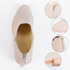 Autumn Women Shoes Retro High Heel Ankle Boots - ProTrendyz