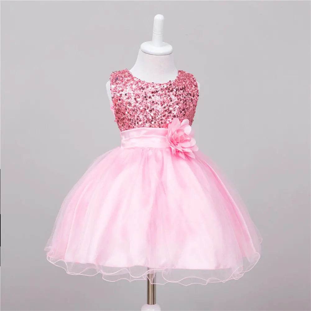 Baby Sequin Dress Flower Girl Wedding Princess Dress - ProTrendyz