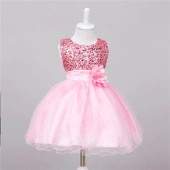 Baby Sequin Dress Flower Girl Wedding Princess Dress - ProTrendyz