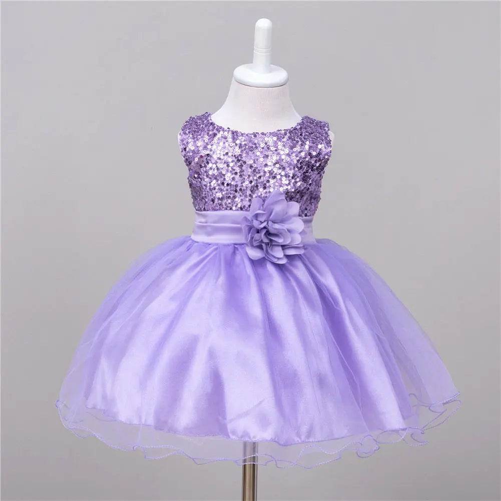 Baby Sequin Dress Flower Girl Wedding Princess Dress - ProTrendyz