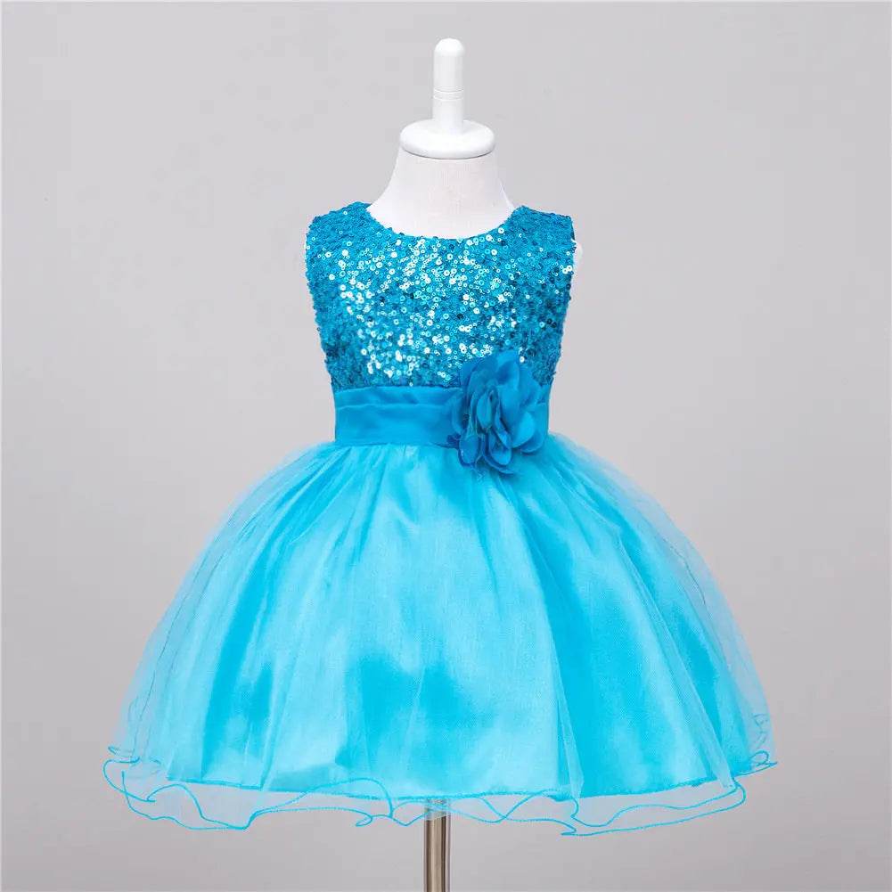 Baby Sequin Dress Flower Girl Wedding Princess Dress - ProTrendyz