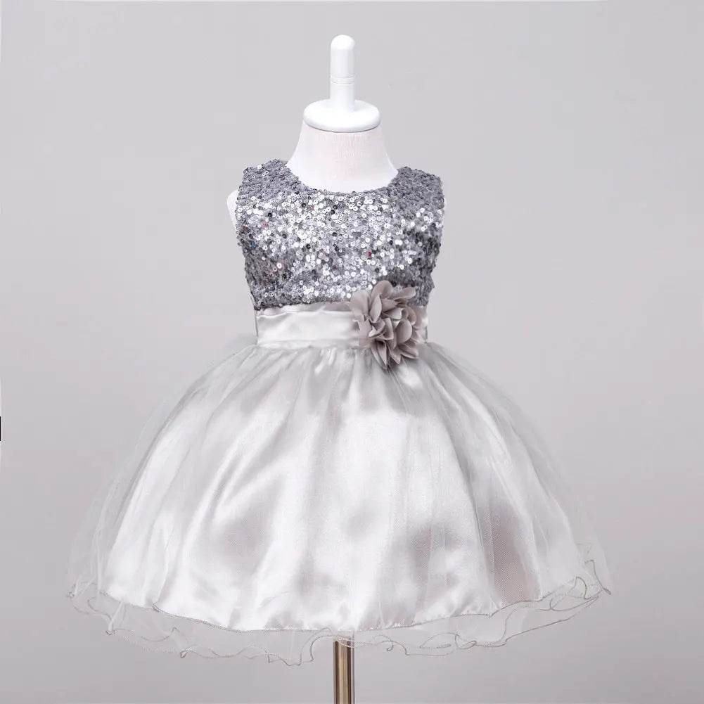 Baby Sequin Dress Flower Girl Wedding Princess Dress - ProTrendyz