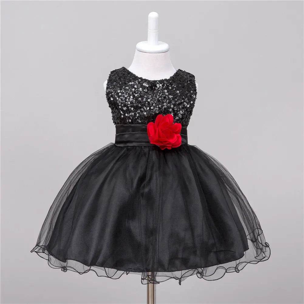 Baby Sequin Dress Flower Girl Wedding Princess Dress - ProTrendyz