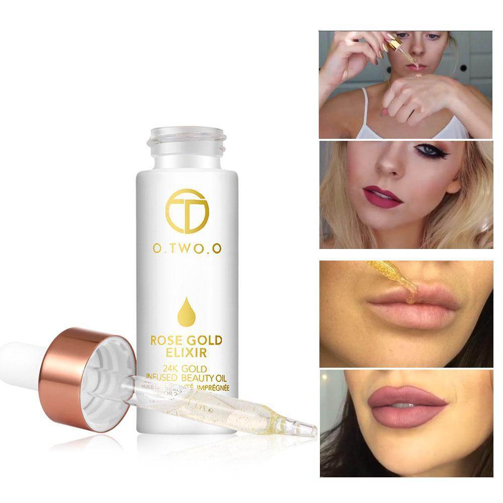 24k Rose Gold Elixir Skin Make Up Oil For Face Essential Oil Before Primer Foundation Moisturizing Face Oil Anti-aging - ProTrendyz