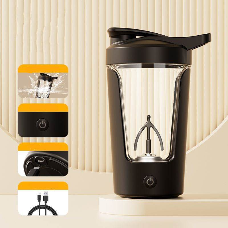 400ML 14oz Electric Protein Powder Mixing Cup Automatic Shaker Mixer Shake Bottle Milk Coffee Blender Kettle Fro Gym 1200mAh - ProTrendyz