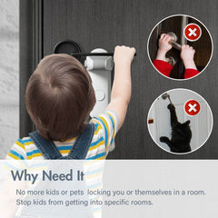 Children's Door Lever Lock Opening Artifact Anti-cat Anti-pet Room Easy To Install And Use - ProTrendyz