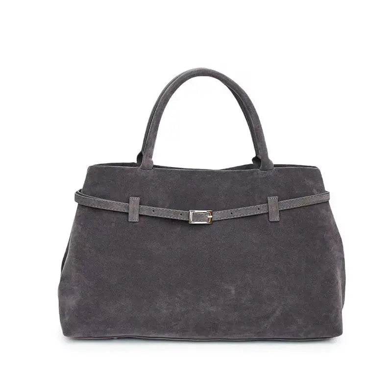 2025 Hot Sale Decorative Design Solid Faux Suede Handbag Large Capacity Casual Tote Bags For Women Tote Design Portable Shoulder Bag - ProTrendyz