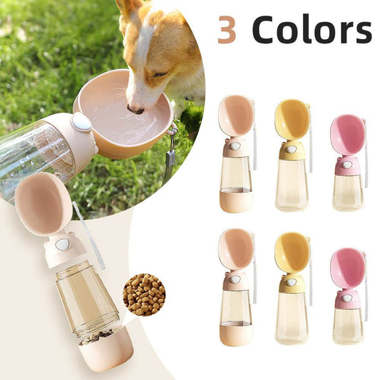 Portable Dog Water Bottle Food And Water Container For Pet Pets Feeder Bowl Outdoor Travel Drinking Bowls Water Dispenser - ProTrendyz