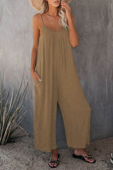 Women's Loose Sleeveless Jumpsuits Romper Jumpsuit With Pockets Long Pant Summer - ProTrendyz