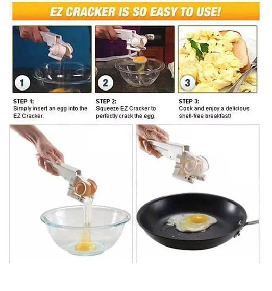 Egg Shell Cracker Handheld Plastic Egg Breaker Egg Opener Creative Egg Separator Tool Kitchen Gadgets - ProTrendyz