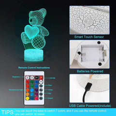 3D Lamp Acrylic USB LED Night Lights Neon Sign Lamp Xmas Christmas Decorations For Home Bedroom Birthday Decor Valentines Day Gifts - ProTrendyz