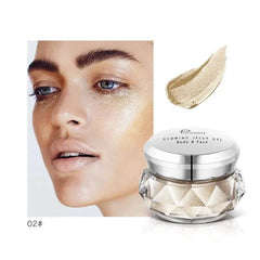 Face Highlighter Jelly Gel Mermaid Eyeshadow Glow Body Glitter Festival Makeup Iluminador Gold Liquid Highlighter Bronzer - ProTrendyz