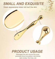 Eye Cream Stick Roller For Face Metal Spatula Puff Applicator Eye Cream Massager Facial Cream Massage Sticks Eye Metal Makeup Spatula Eye Wand 10cm - ProTrendyz