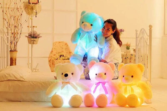 Creative Light Up LED Teddy Bear Stuffed Animals Plush Toy Colorful Glowing Christmas Gift For Kids Pillow - ProTrendyz