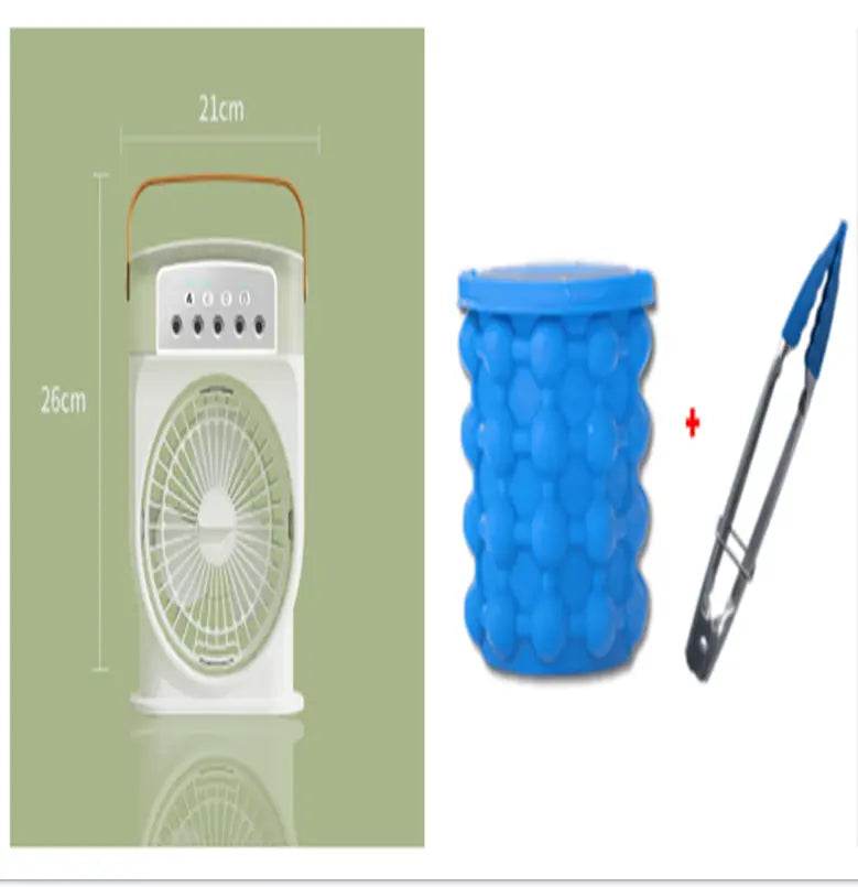 Portable USB Air Conditioner Cooling Fan With 5 Sprays 7 Color Light 600ML Water Tank Spray Mist Air Cooler Humidifiers - ProTrendyz