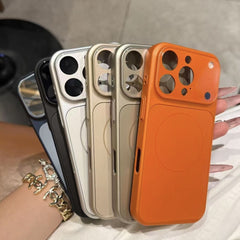 Solid Color All-inclusive Magnetic Phone Case Nano Frosted Glass For Magsafe Phone Case For I Phone 17 Air 16 15 14 13 Pro Max Magnetic Wireless Charge Armor Cover