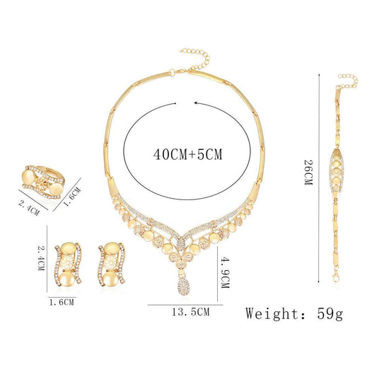 New European And American Exaggerated Jewelry Sets, Women's Bridal Jewelry Four Sets - ProTrendyz