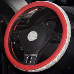 Car steering wheel handle set Four seasons universal really cute feminine cartoon leather anti-slip handle - ProTrendyz