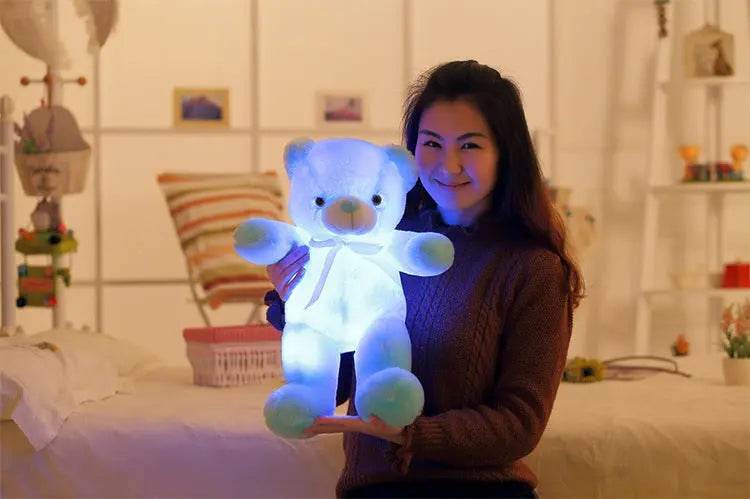 Creative Light Up LED Teddy Bear Stuffed Animals Plush Toy Colorful Glowing Christmas Gift For Kids Pillow - ProTrendyz