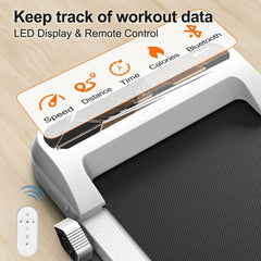 Walking Pad Under Desk Treadmill For Home Office -2.5HP Walking Treadmill 0.5-4MPH Capacity Treadmill For Walking Running Remote Control Batteries US - ProTrendyz